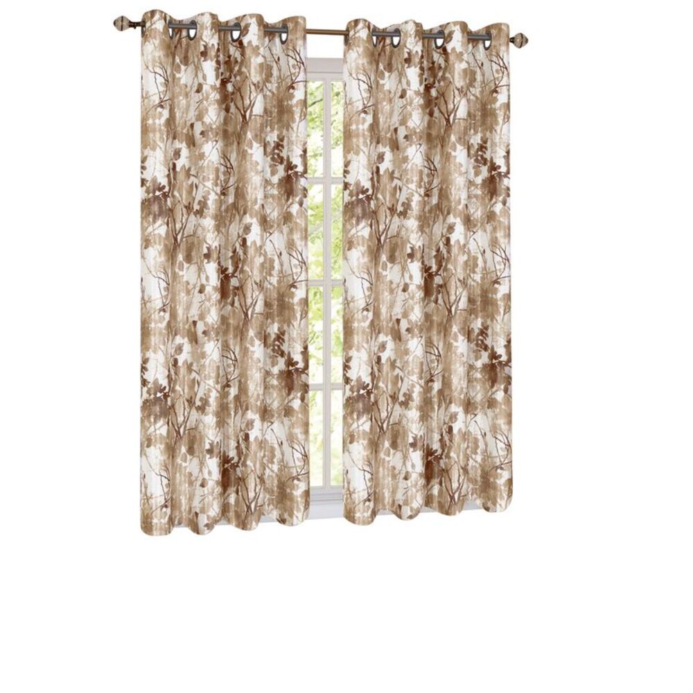 Collections Etc Tranquil Trees Grommet Top Insulated Room Darkening Thermal